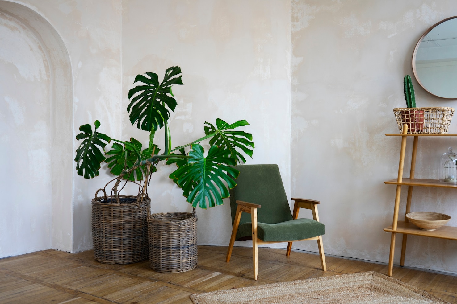 decoracion habitacion planta monstera maceta 23 2149428028